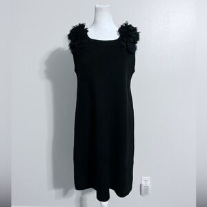 Zara Knit Embellished Black Mini Dress
